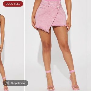 Asymmetrical denim skirt